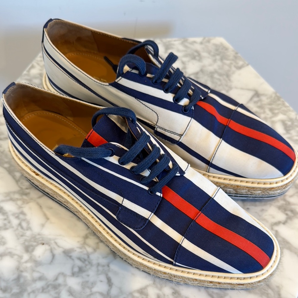 Striped Blue and Red Women’s Prada Shoes